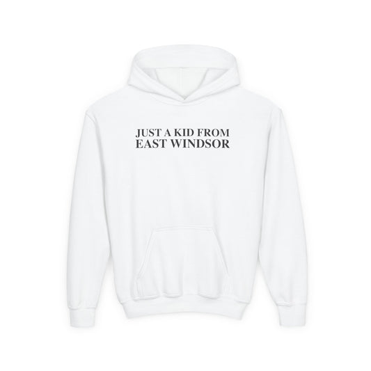 Just a kid from East Windsor Youth Heavy Blend Hooded Sweatshirt
