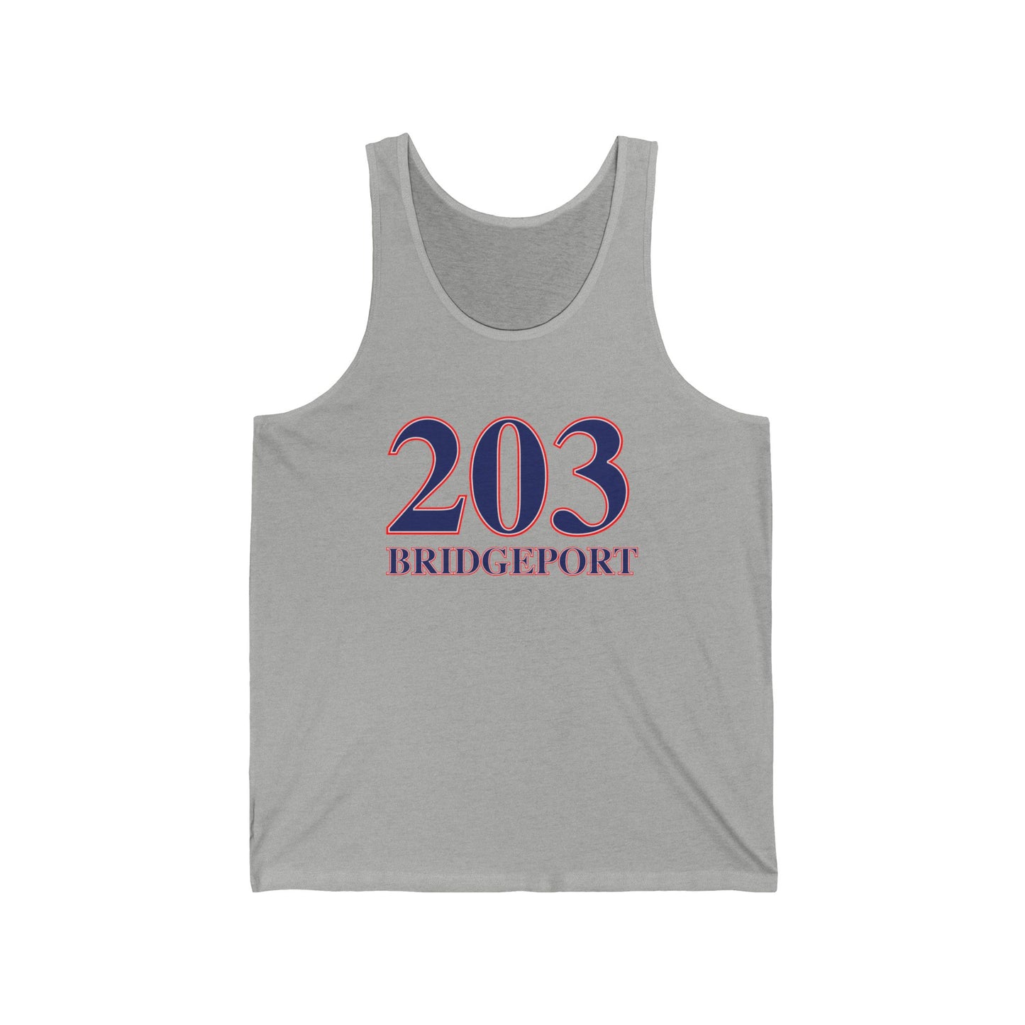 203 Bridgeport Red, White & Blue  Unisex Jersey Tank Top