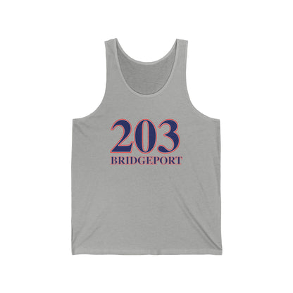 203 Bridgeport Red, White & Blue  Unisex Jersey Tank Top