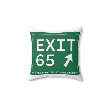 Vintage Exit 65 WCP Sign Spun Polyester Square Pillow