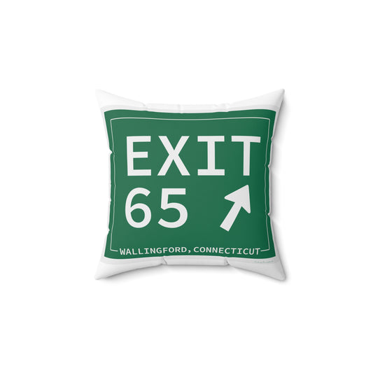 Vintage Exit 65 WCP Sign Spun Polyester Square Pillow