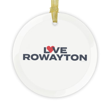 Love Rowayton Glass Ornaments