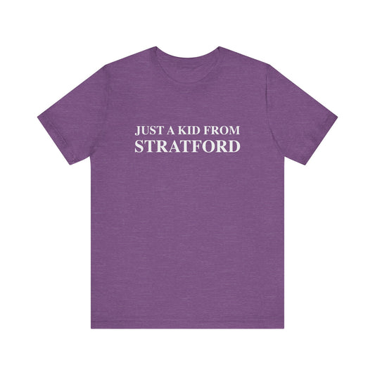 Just a kid from Stratford Unisex Jersey Short Sleeve Tee