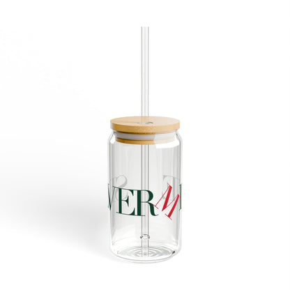 41 Tilt Silvermine Glass Can with Straw and Lid, 16oz