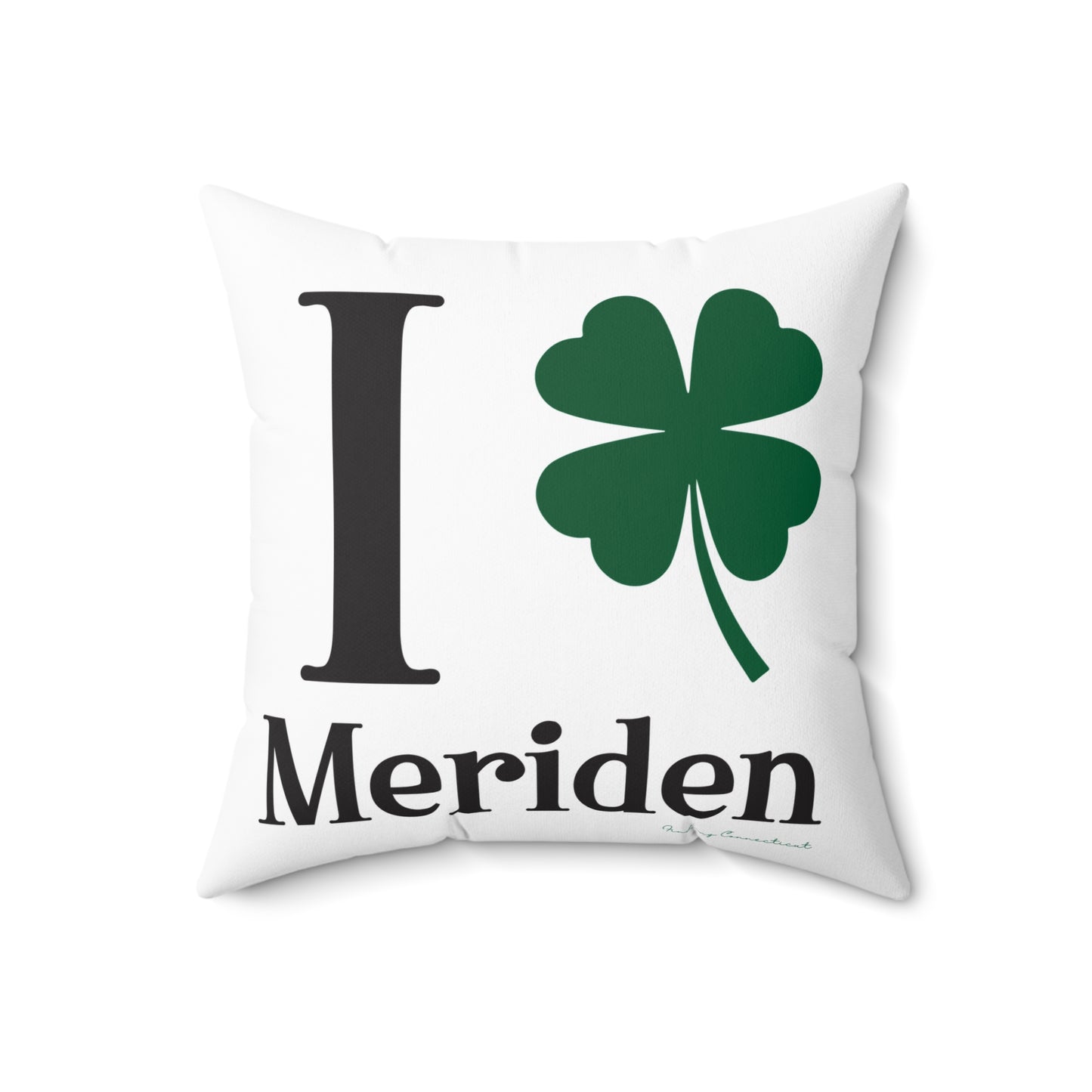 I Clover Meriden Spun Polyester Square Pillow