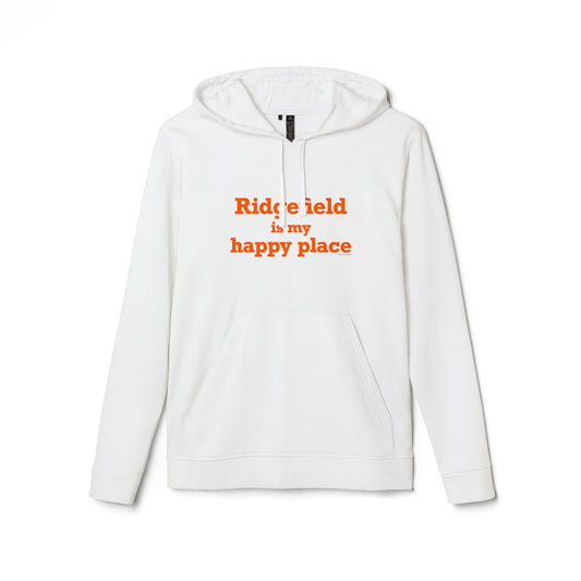 Ridgefield Is My Happy Place adidas Unisex Fleece Hoodie Sweatshirt