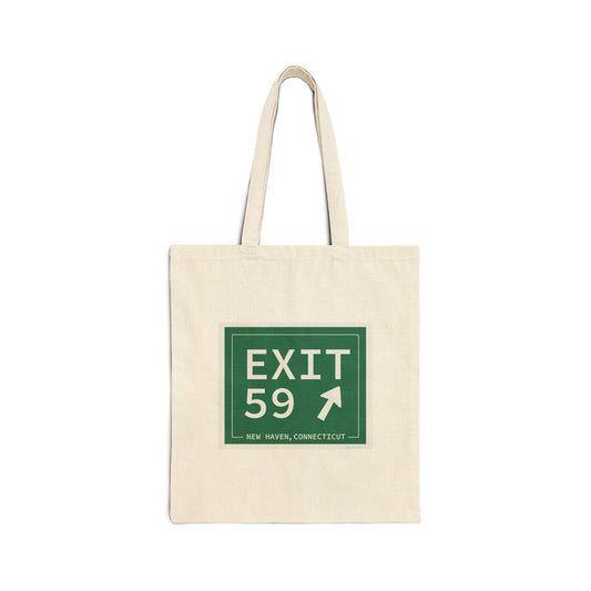 Vintage Exit 59 WCP Sign Cotton Canvas Tote Bag