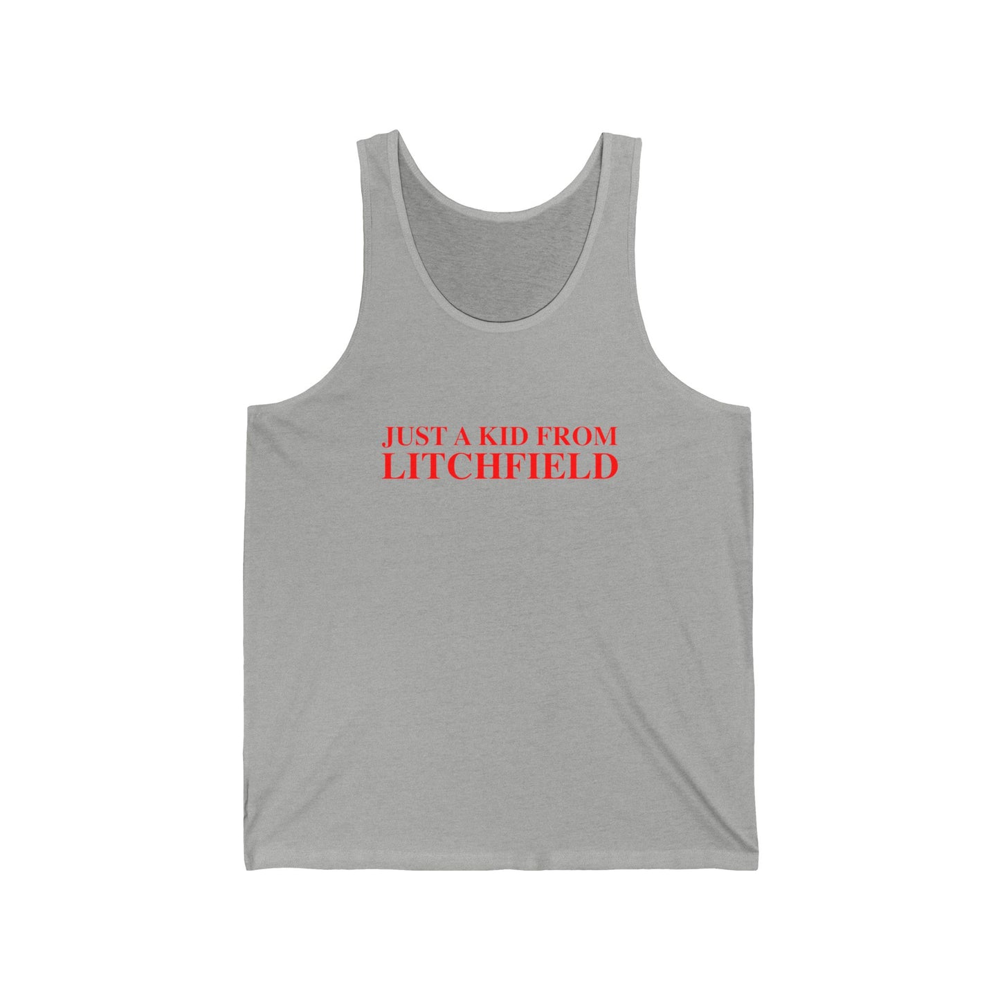 Just a kid from Litchfield Unisex Jersey Tank Top