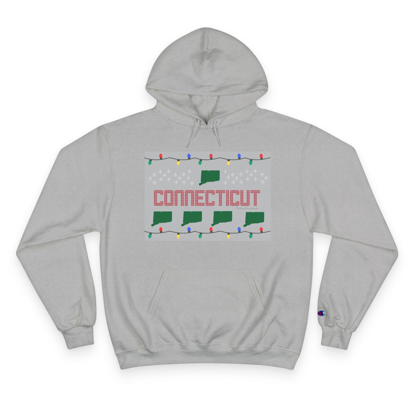 Connecticut Ugly Holiday Champion Hoodie Sweatshirt