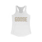 Goose Zip Code - Cream & Purple Women's Ideal Racerback Tank Top