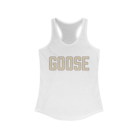 Goose Zip Code - Cream & Purple Women's Ideal Racerback Tank Top