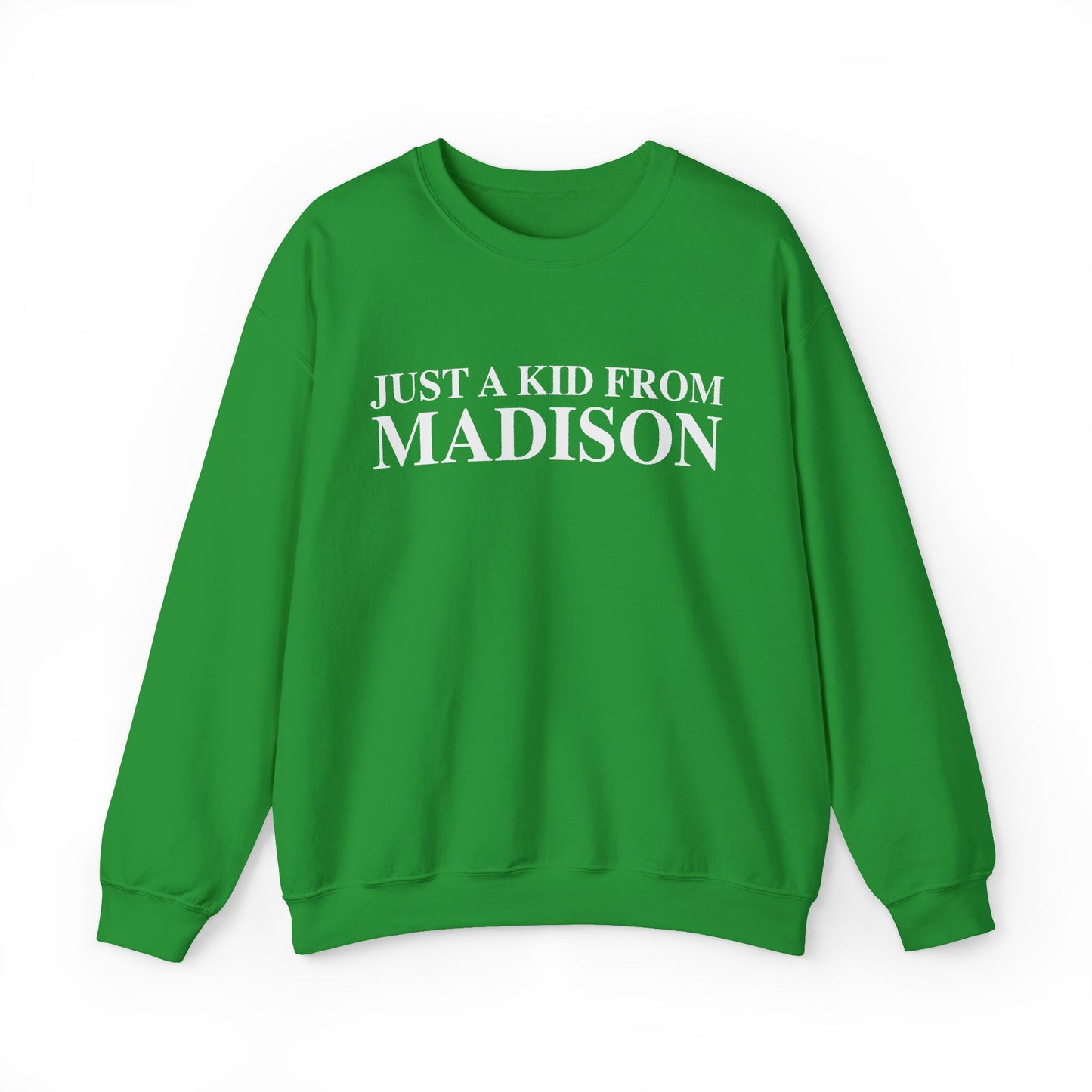 Just a kid from Madison Unisex Heavy Blend™ Crewneck Sweatshirt