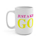 Just a kid listening to Goose - Yellow & Pink Mug 15oz