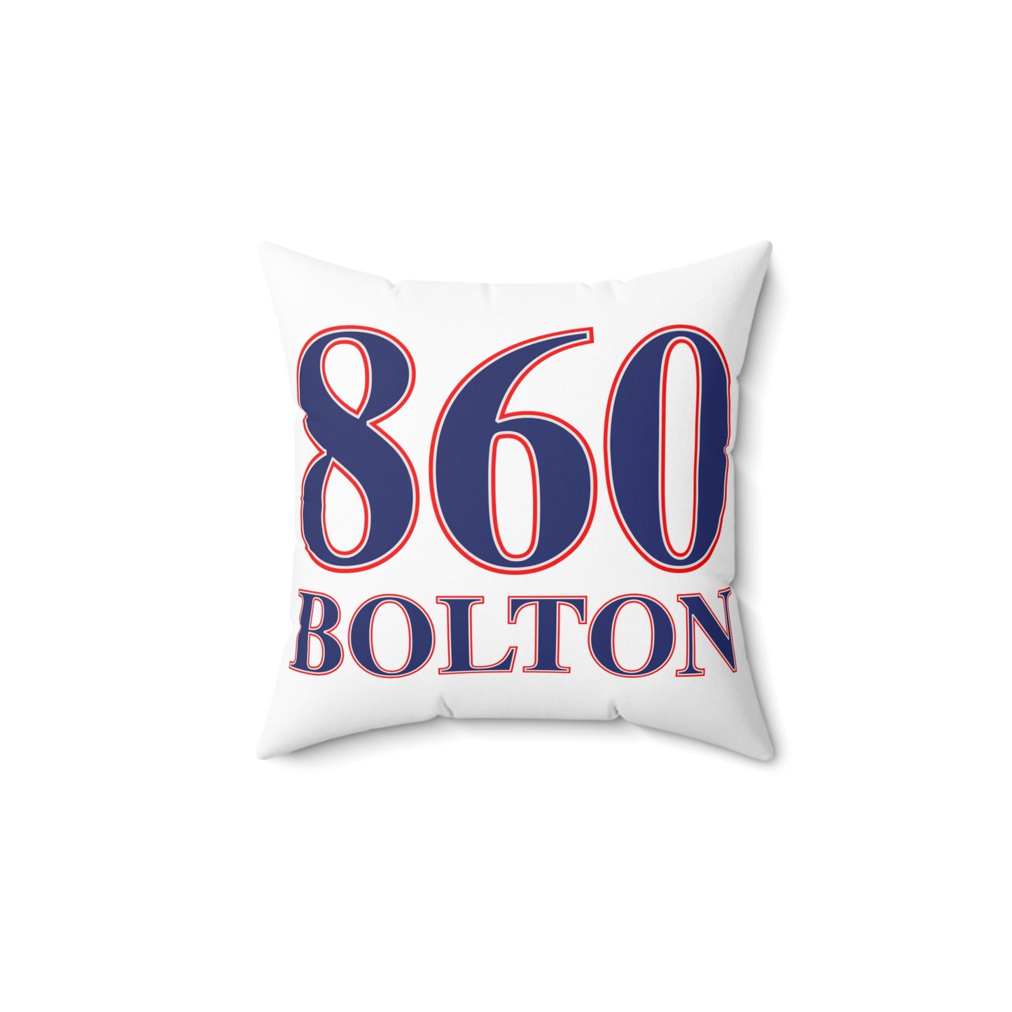 860 Bolton Red, White & Blue Spun Polyester Square Pillow