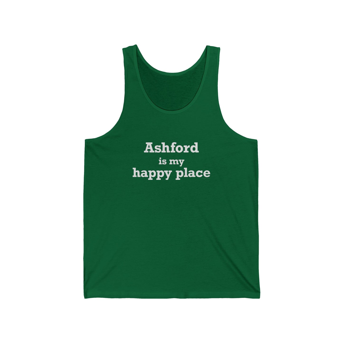 Ashford is My Happy Place Unisex Jersey Tank Top
