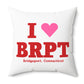 I Heart BRPT Spun Polyester Square Pillow