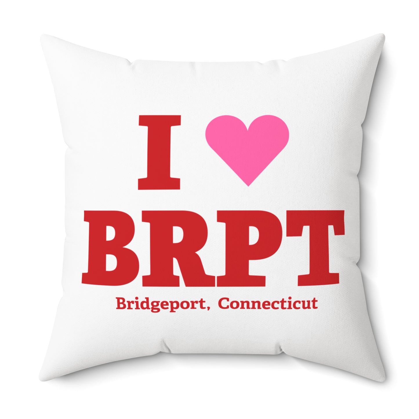 I Heart BRPT Spun Polyester Square Pillow
