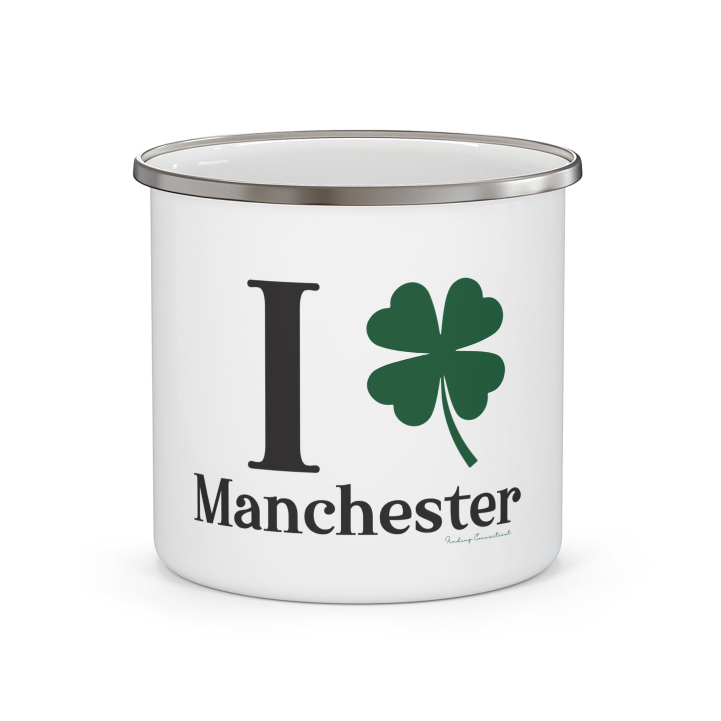 I Clover Manchester Enamel Camping Mug