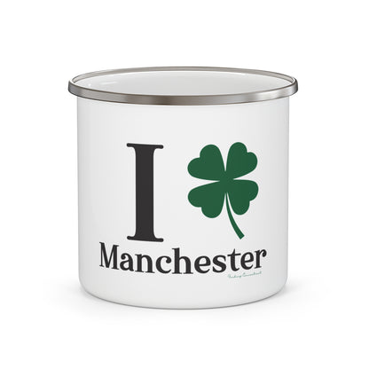 I Clover Manchester Enamel Camping Mug