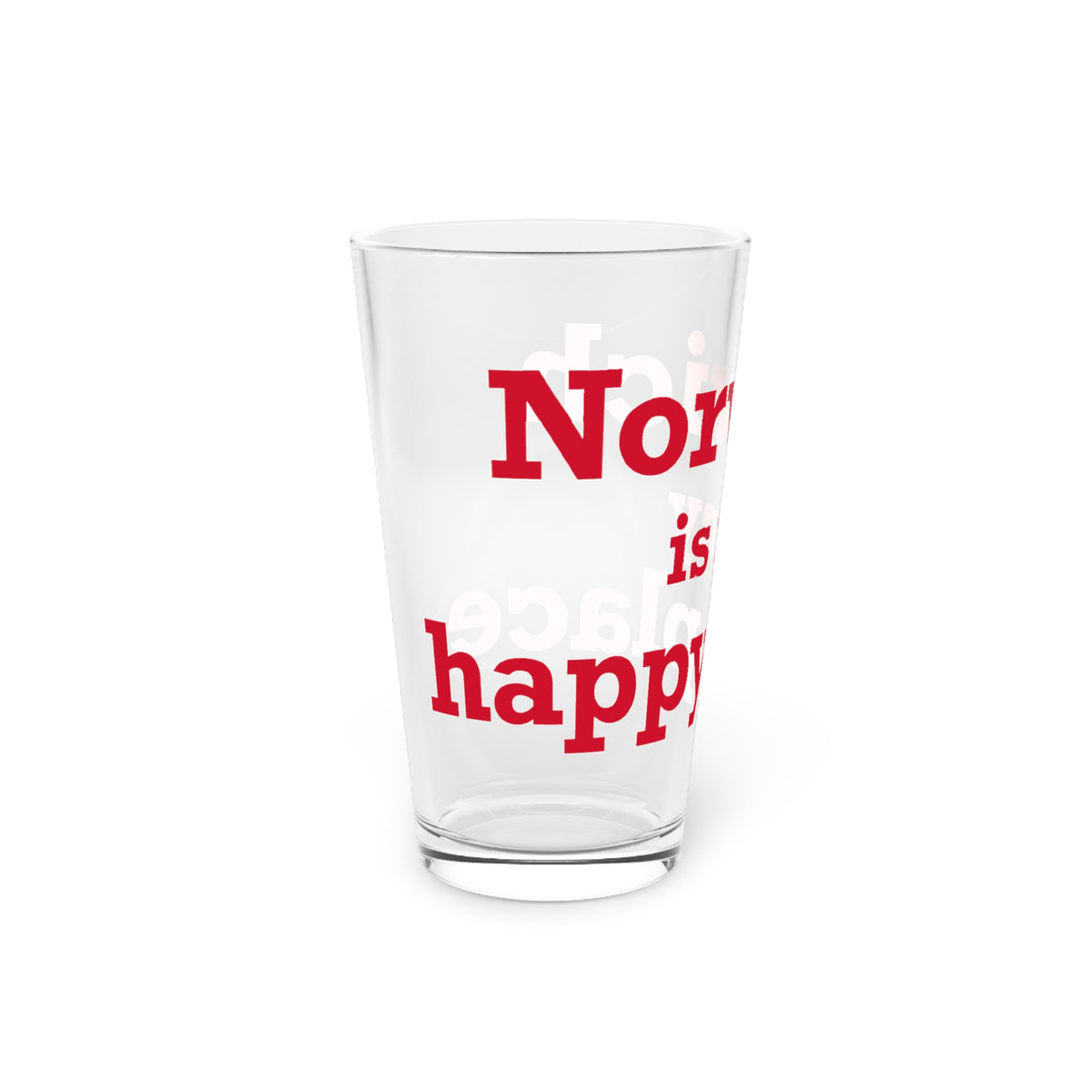 Norwich is My Happy Place Pint Glass, 16oz