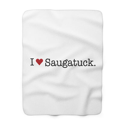 I Heart Saugatuck. Sherpa Fleece Blanket