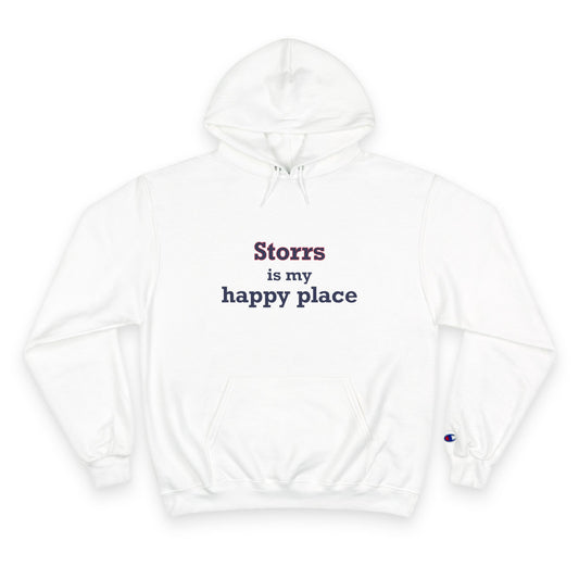 Storrs Is My Happy Place Champion Hoodie