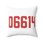 06614 - Stratford Connecticut Zip Code Spun Polyester Square Pillow