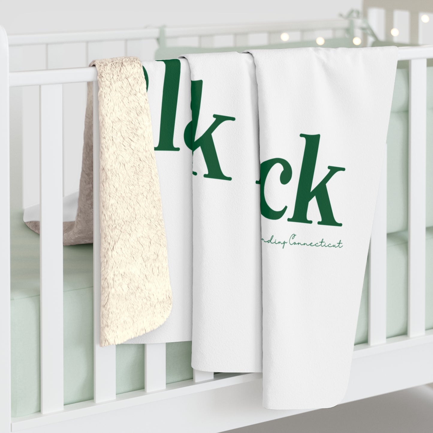 I Clover Black Rock Sherpa Fleece Blanket