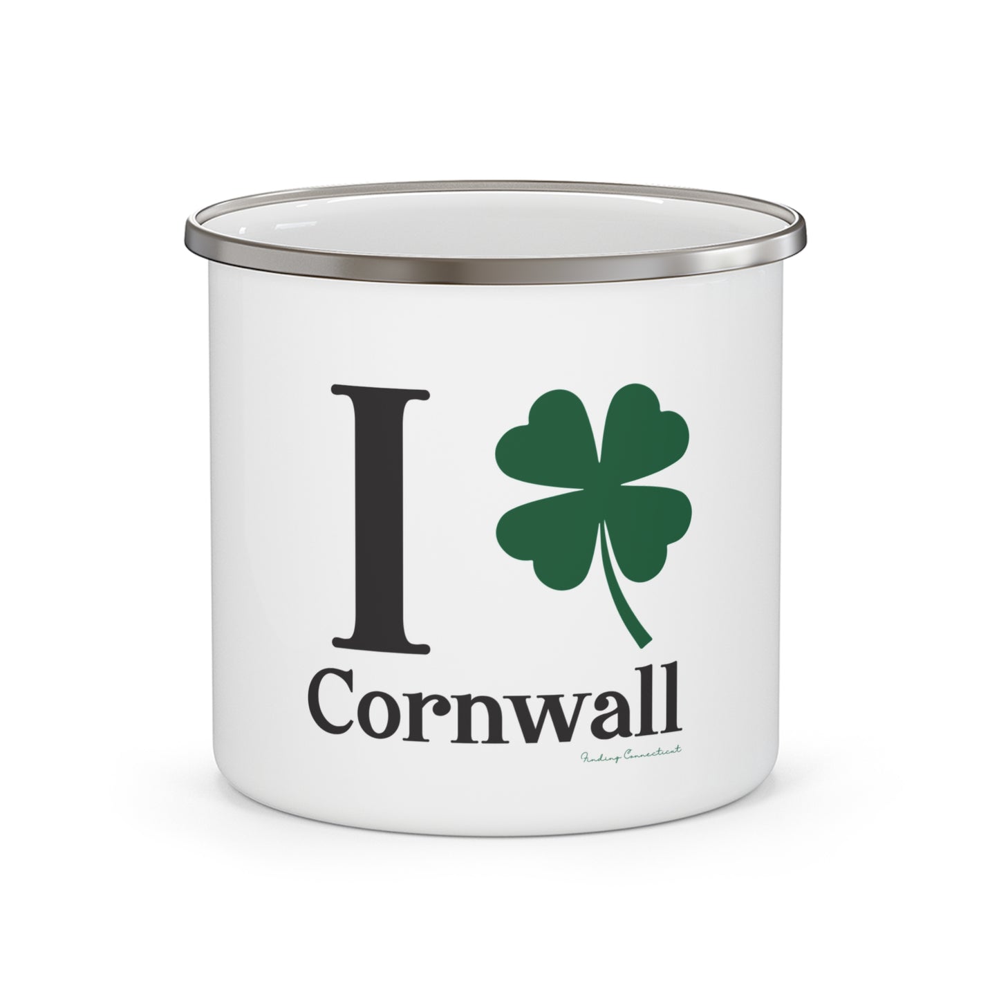 I Clover Cornwall Enamel Camping Mug
