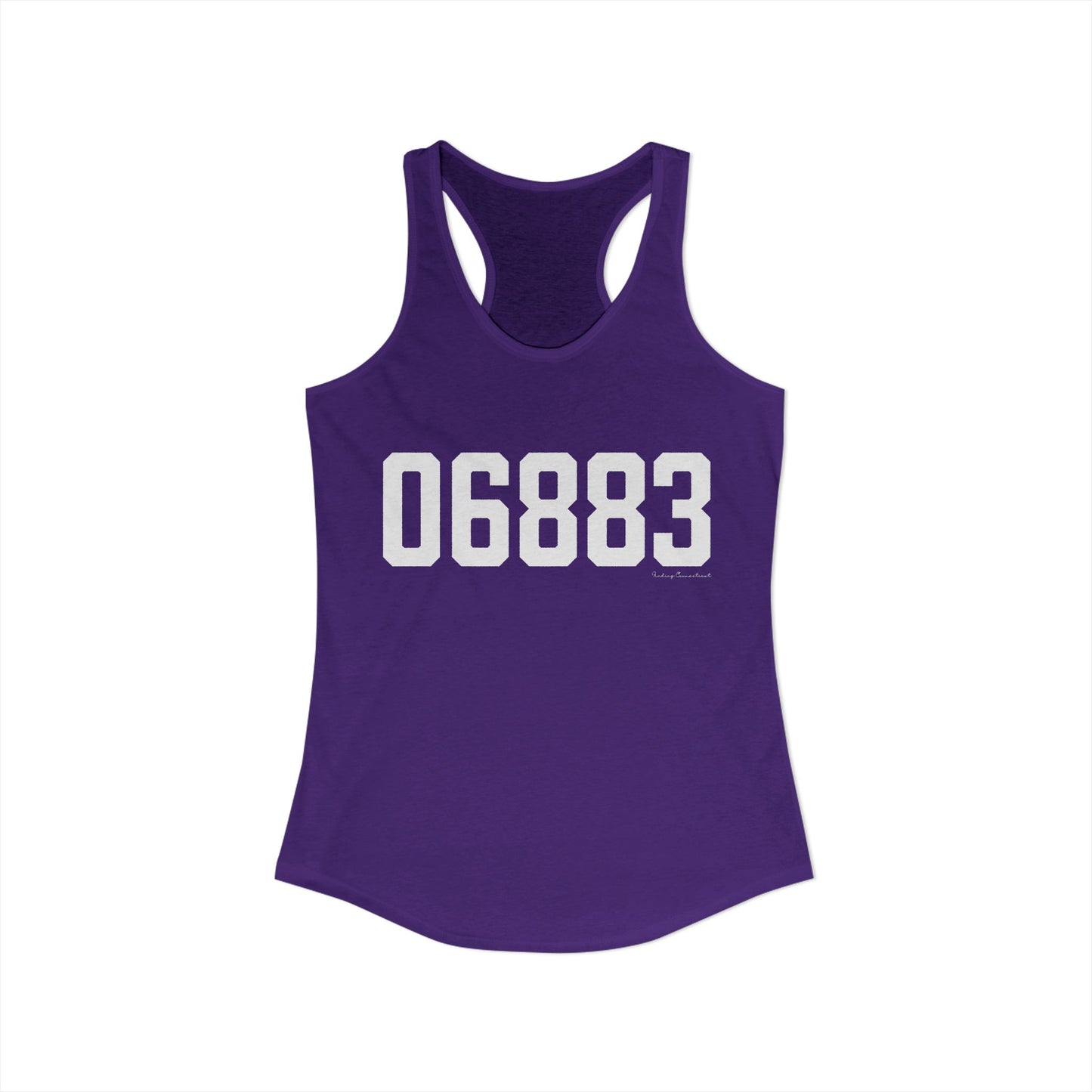 06883 Weston CT Zip Code Women's Ideal Racerback Tank Top