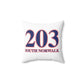203 South Norwalk Red, White & Blue Spun Polyester Square Pillow