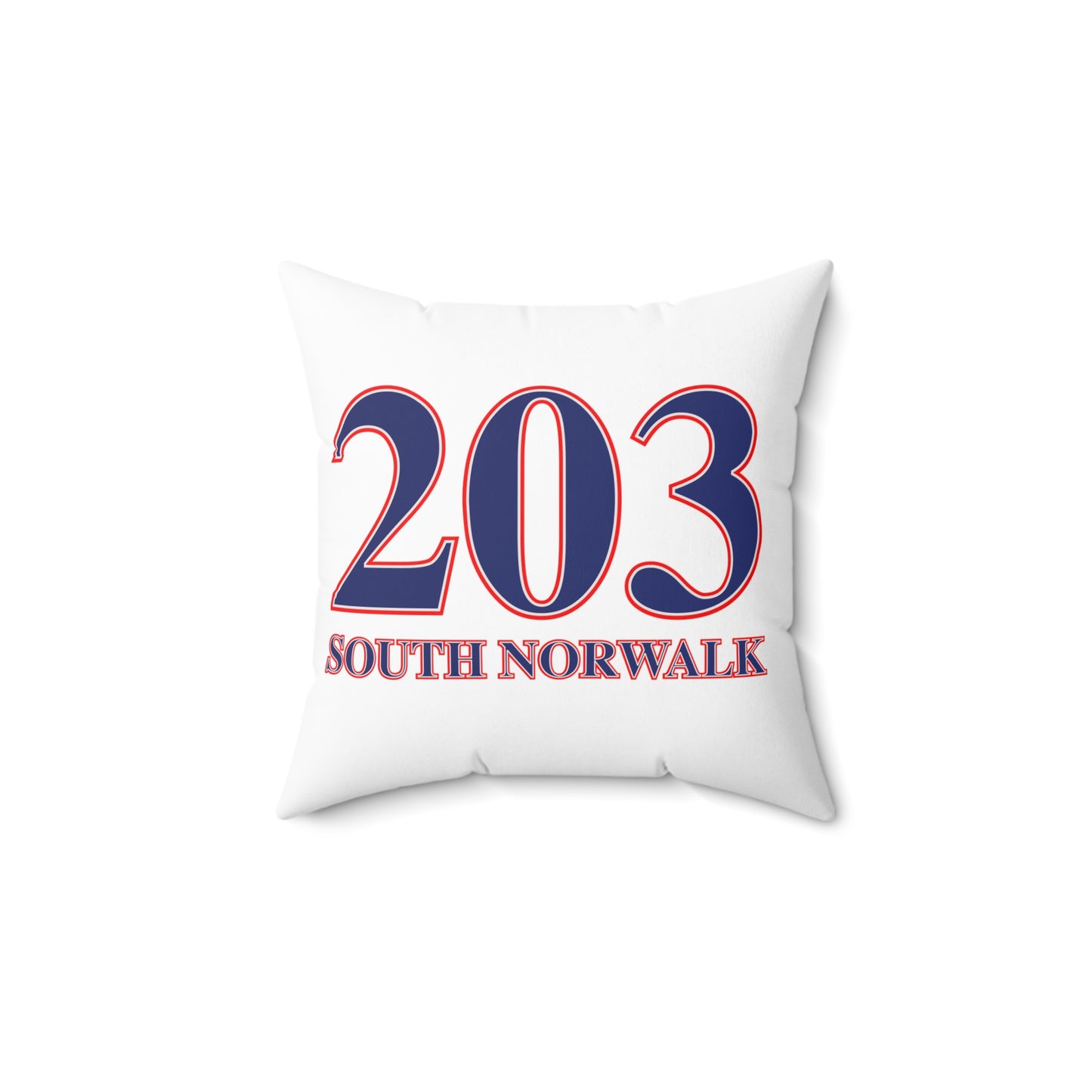 203 South Norwalk Red, White & Blue Spun Polyester Square Pillow
