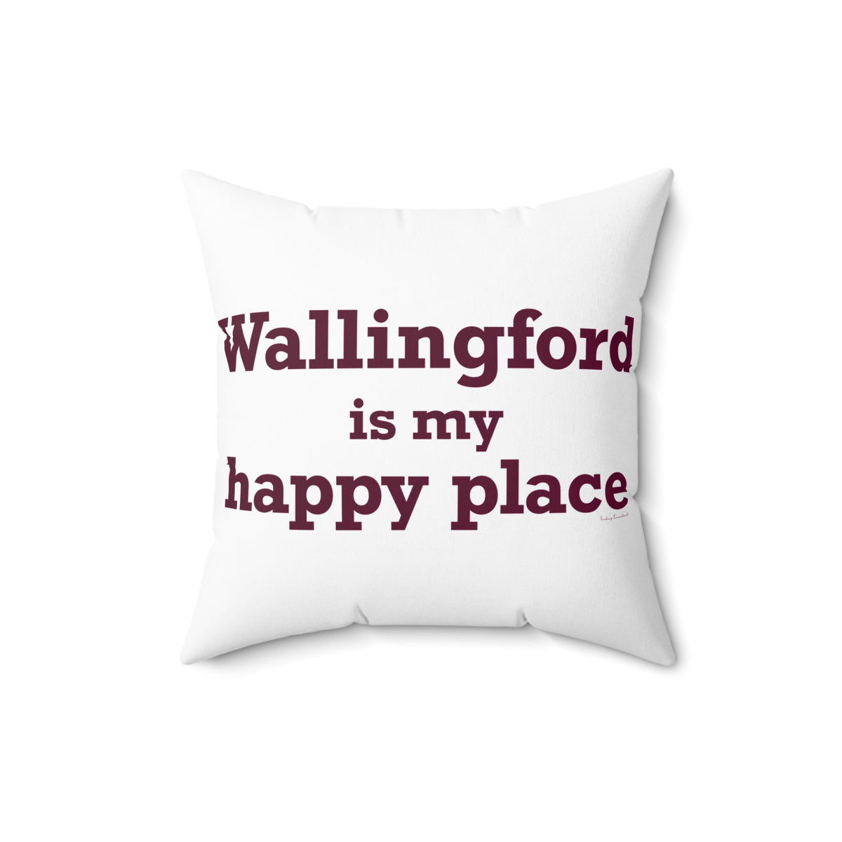 Wallingford is My Happy Place Polyester Square Pillow