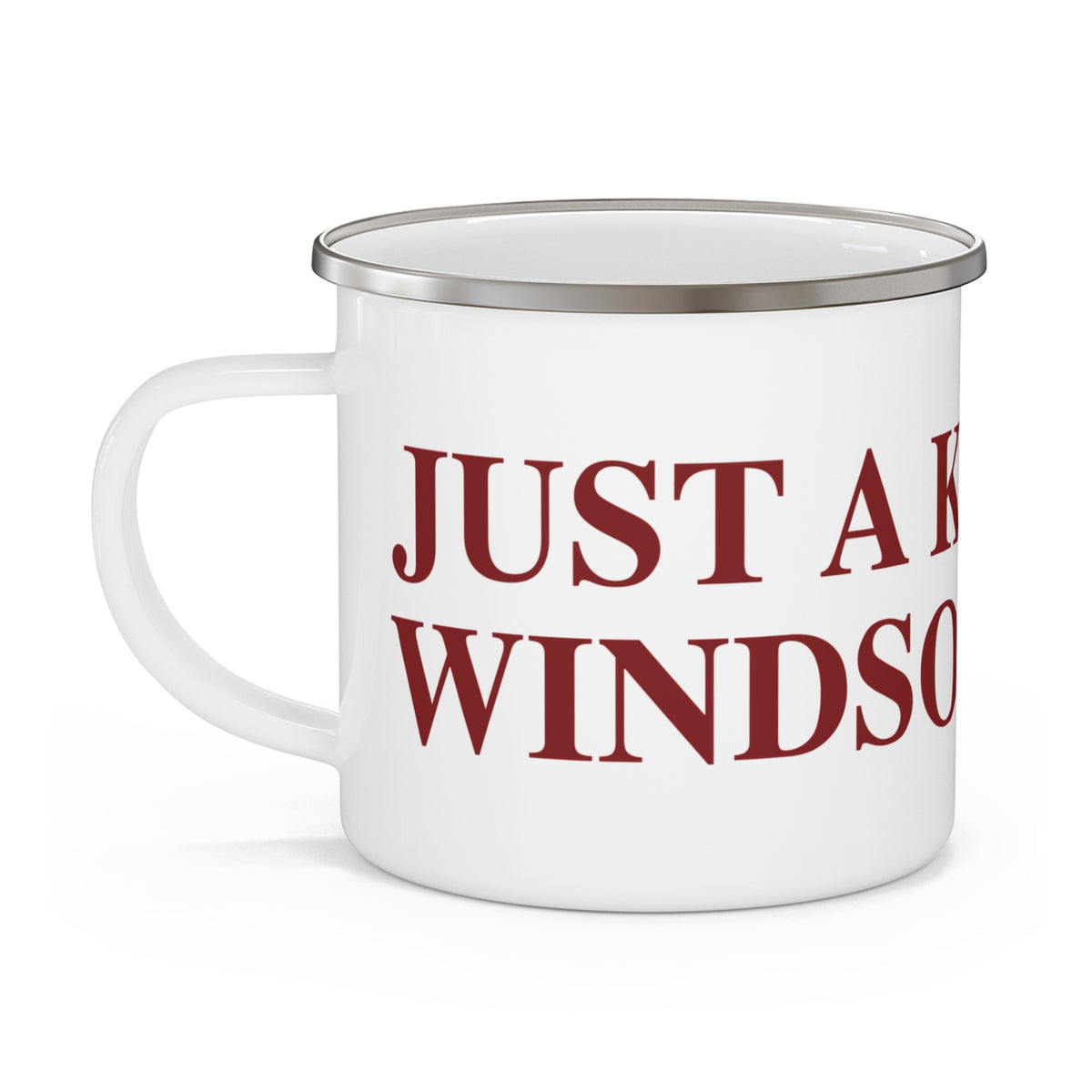 Just a kid from Windsor Locks Enamel Camping Mug