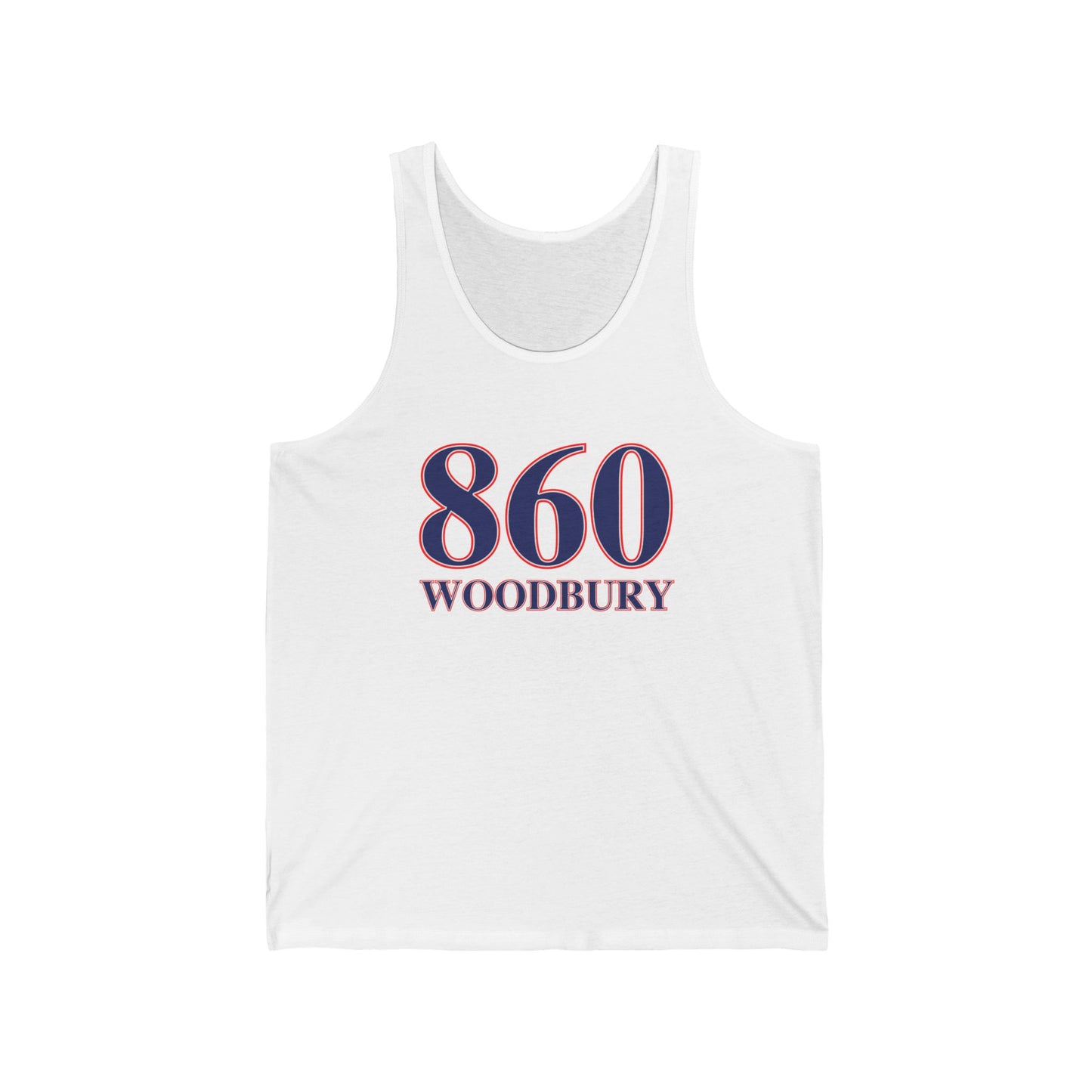 860 Woodbury Red White & Blue Unisex Jersey Tank Top