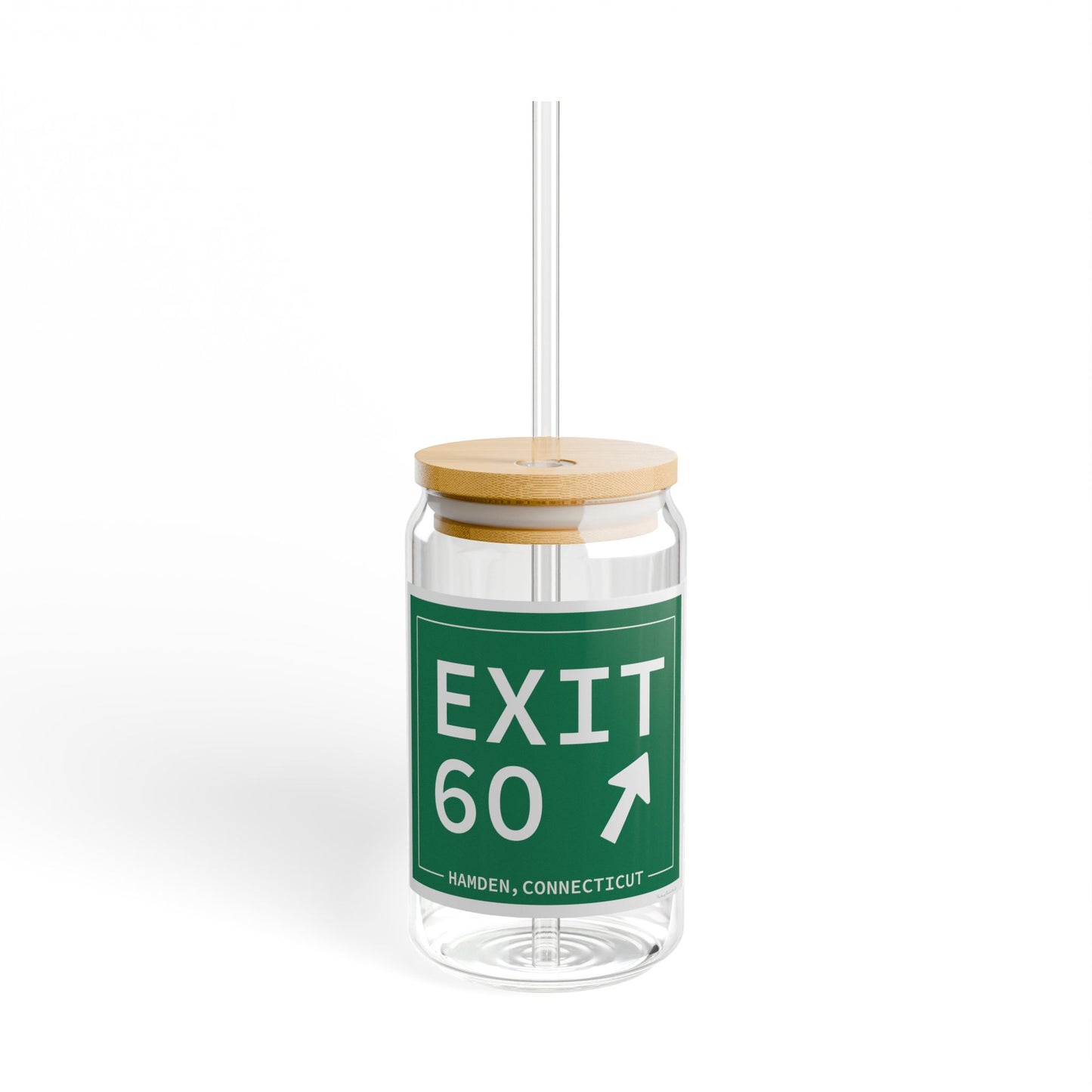 Vintage Exit 60 WCP Sign Sipper Glass, 16oz