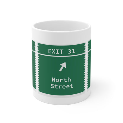 Vintage Merritt Parkway Exit 31 Sign Mug 11oz