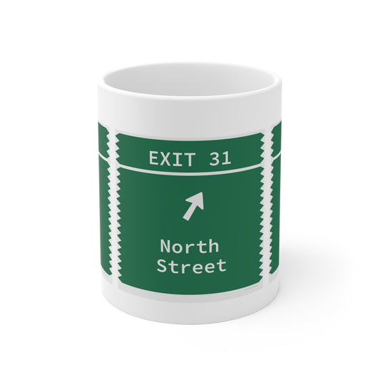 Vintage Merritt Parkway Exit 31 Sign Mug 11oz