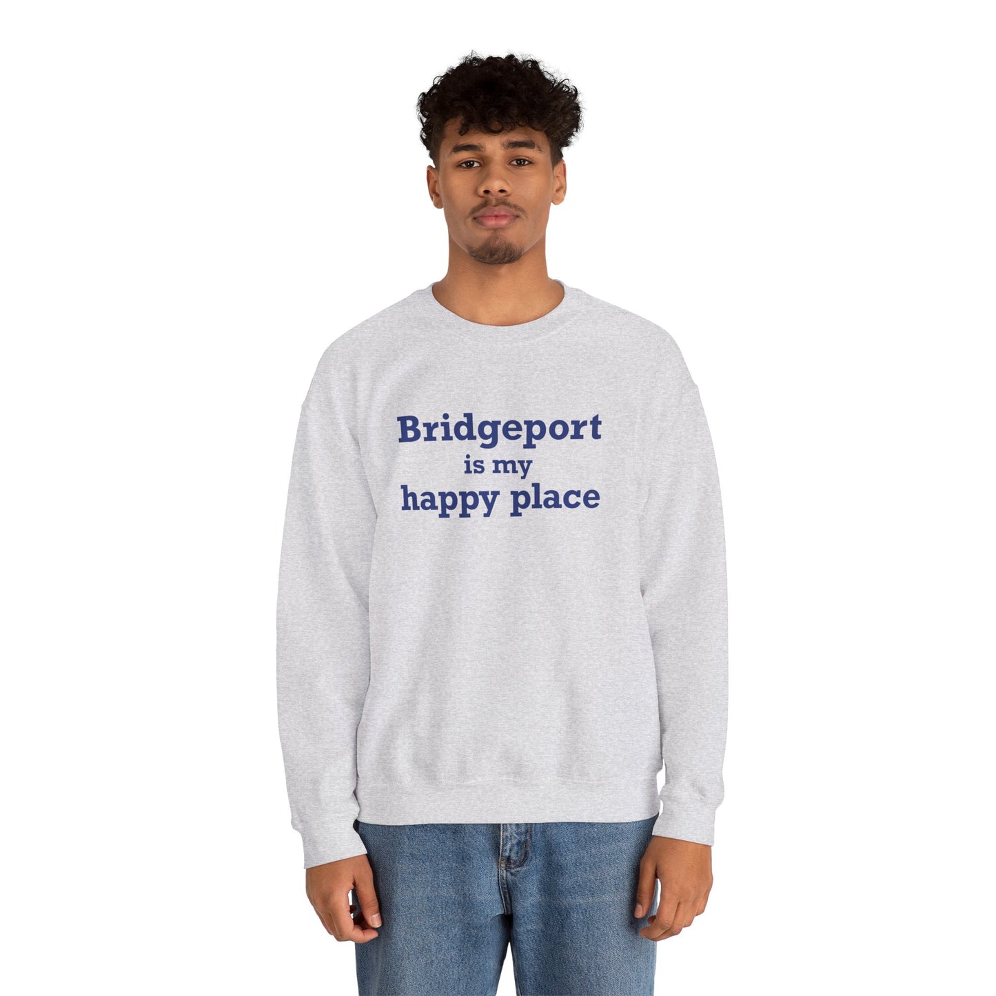 Bridgeport Is My Happy Place Unisex Heavy Blend™ Crewneck Sweatshirt