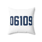 06109 Wethersfield Connecticut Zip Code Polyester Square Pillow
