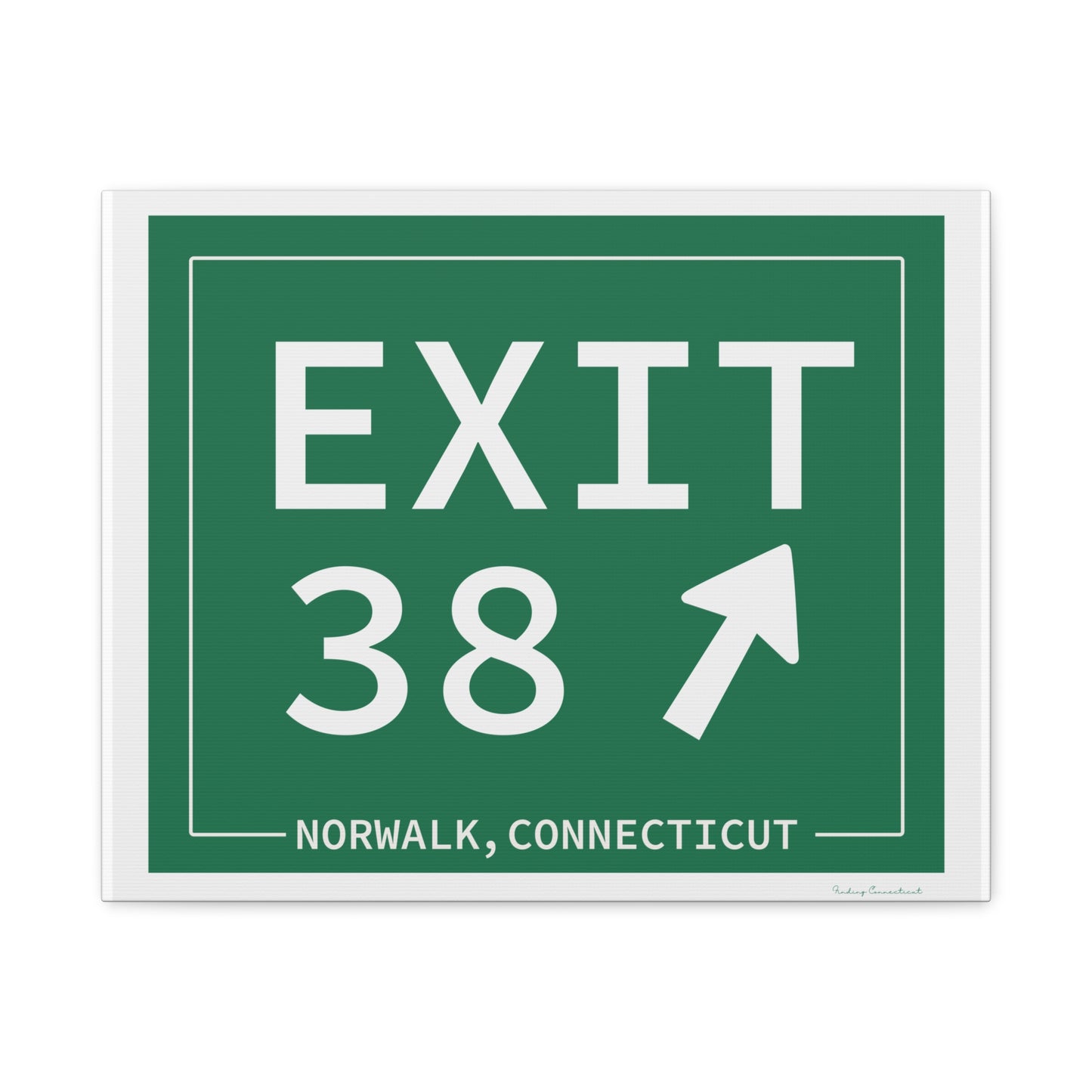 Vintage Exit 38 Merritt Parkway Sign Matte Canvas, Stretched, 1.25"