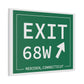 Vintage Exit 68W WCP Sign Matte Canvas, Stretched, 1.25"