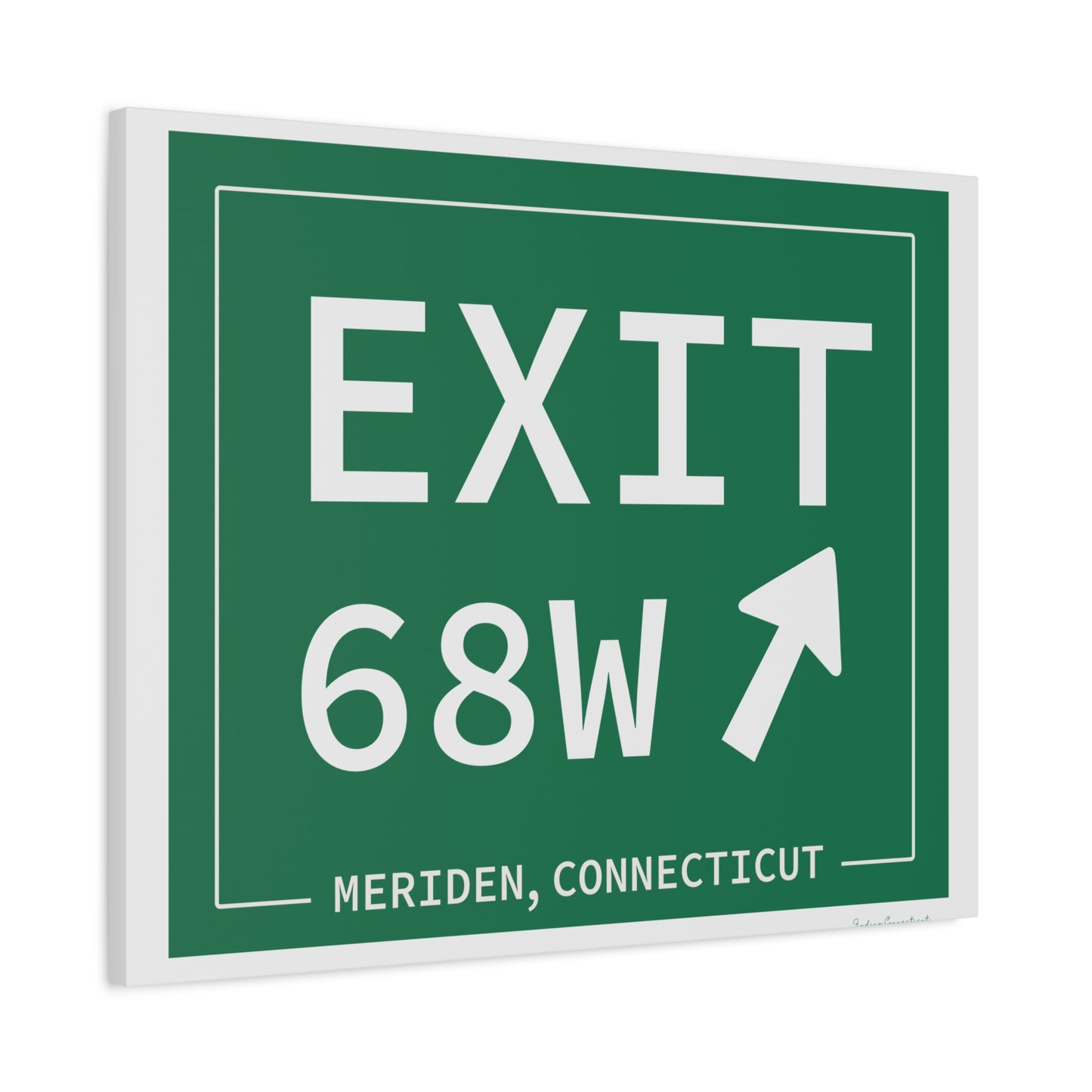 Vintage Exit 68W WCP Sign Matte Canvas, Stretched, 1.25"