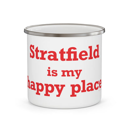 Stratfield Is My Happy Place Enamel Camping Mug