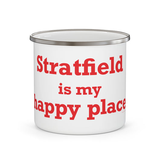 Stratfield Is My Happy Place Enamel Camping Mug