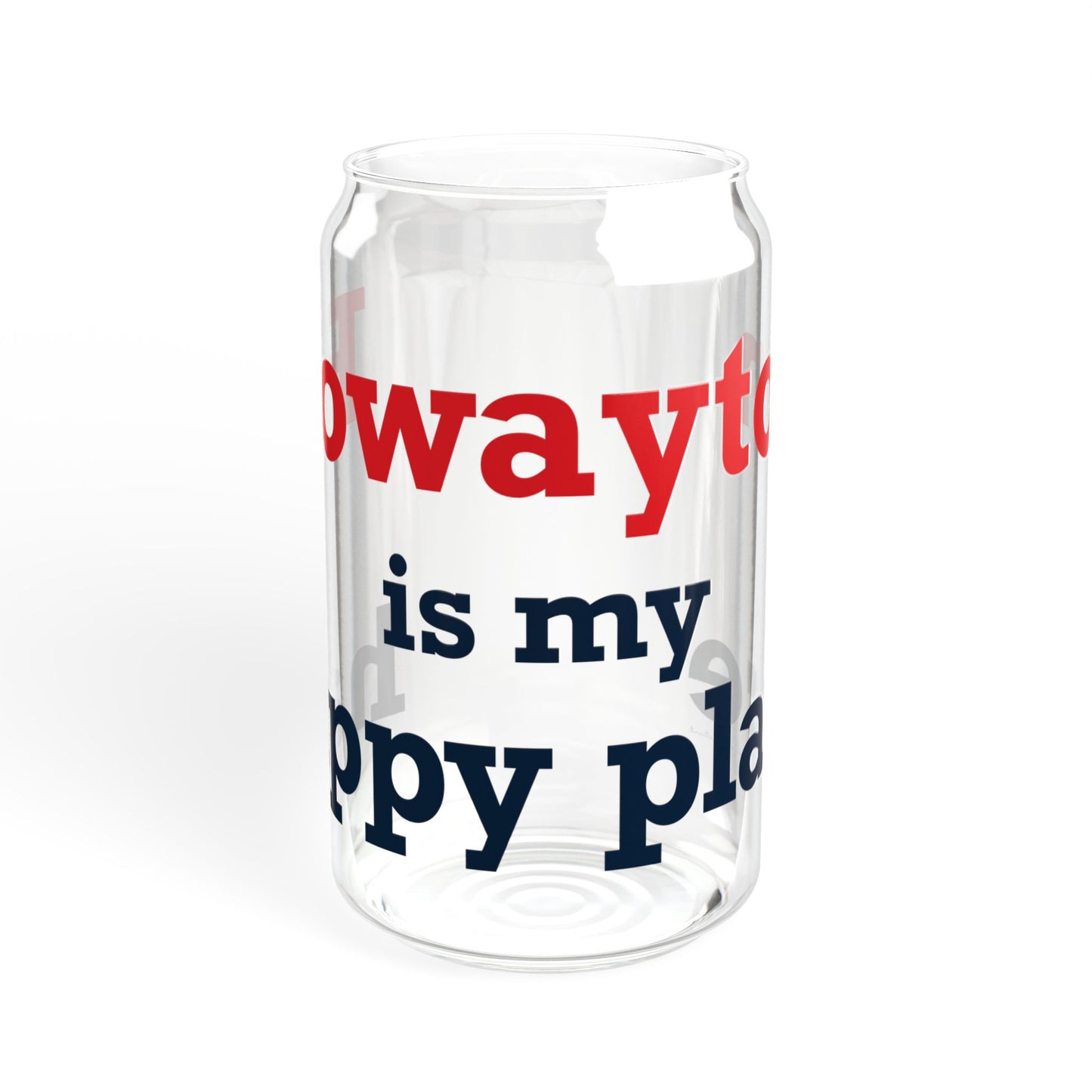 Rowayton is My Happy Place Sipper Glass, 16oz