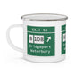 Vintage Merritt Parkway Exit 52 Sign Enamel Camping Mug