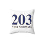 203 West Norwalk Spun Polyester Square Pillow