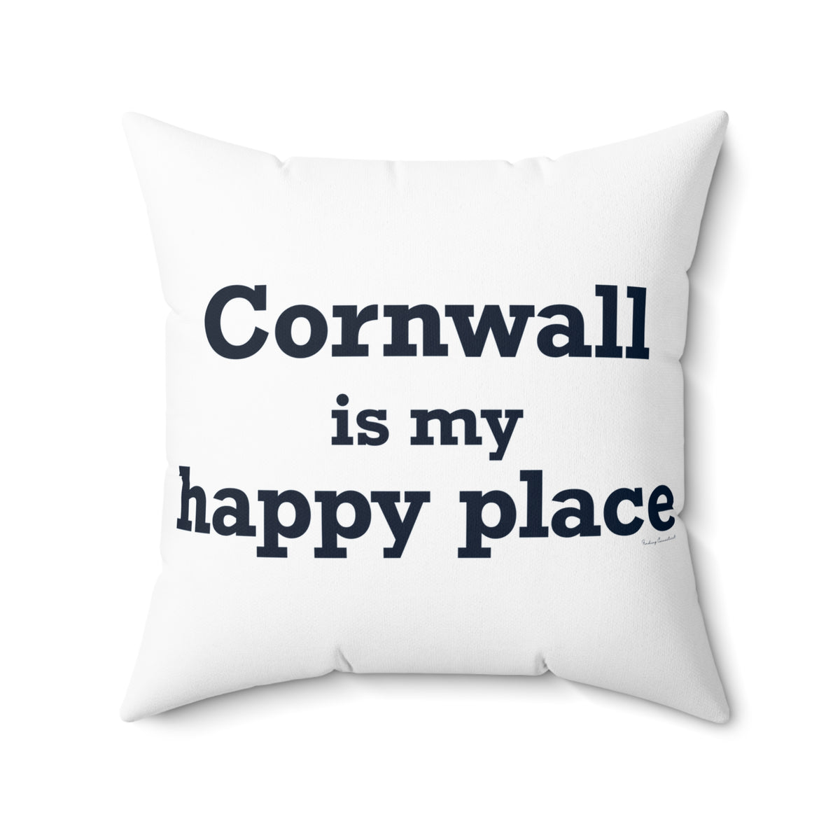 Cornwall is My Happy Place Polyester Square Pillow