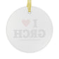 I Heart GRCH Glass Ornaments